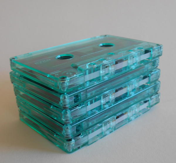 25 Clear cassette tapes for craft and reuse art projects Colored