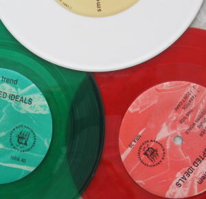 Red, Green and White Christmas pack of colored vinyl records