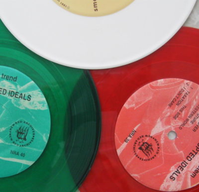 Red Green White Christmas colored records