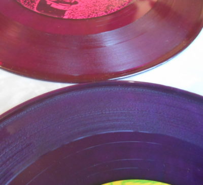 Purple colored record vinyl