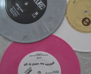 Pink, Grey And White Opaque Vinyl 7 Inch Record Assortment