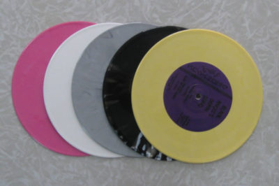 Pink, Grey, White, Black And White, Yellow Opaque Colored records